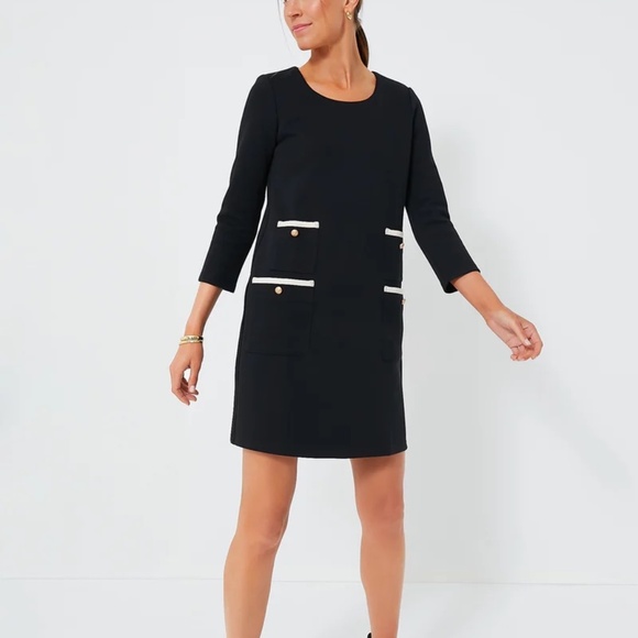 Tuckernuck Black Francoise Mod Mini Dress - Picture 1 of 6